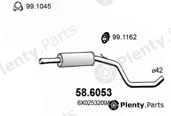  ASSO part 58.6053 (586053) Middle Silencer