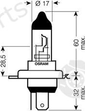  OSRAM part 64193XR-02B (64193XR02B) Bulb, fog light
