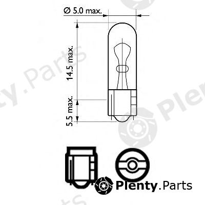  PHILIPS part 12516CP Bulb, auxiliary stop light