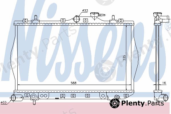  NISSENS part 622971 Radiator, engine cooling