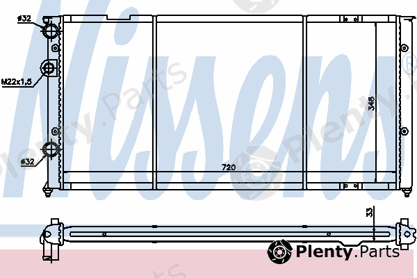  NISSENS part 652491 Radiator, engine cooling