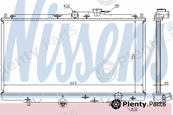  NISSENS part 62258 Radiator, engine cooling