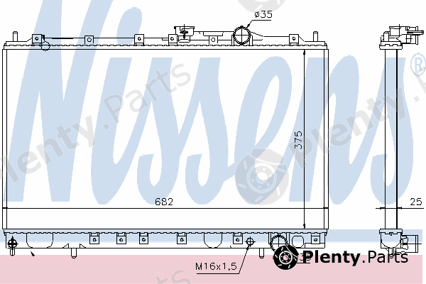  NISSENS part 628431 Radiator, engine cooling