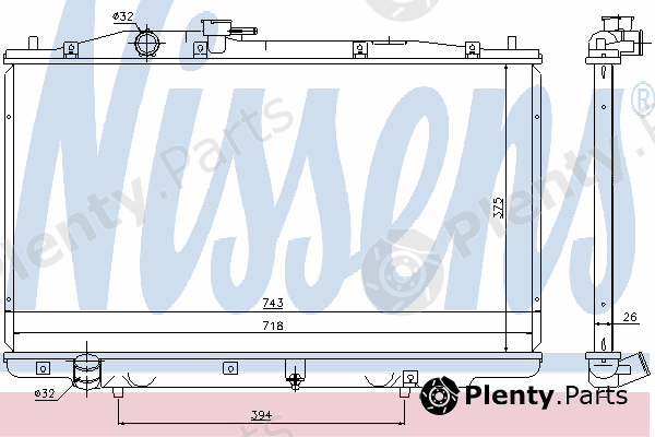  NISSENS part 69464 Radiator, engine cooling