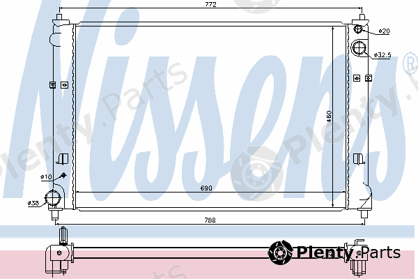  NISSENS part 68511 Radiator, engine cooling