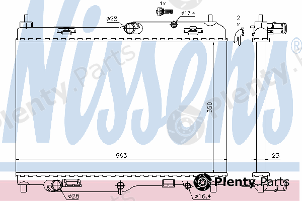  NISSENS part 69234 Radiator, engine cooling