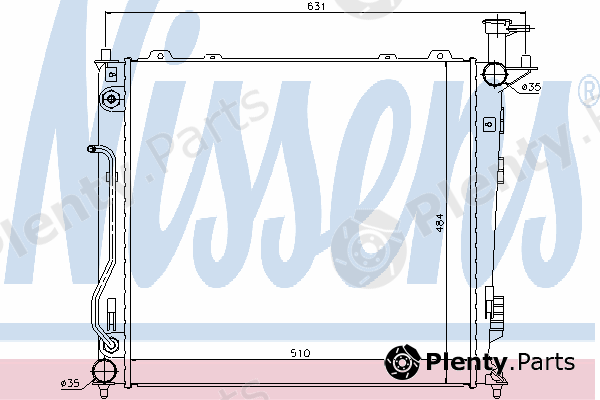  NISSENS part 66696 Radiator, engine cooling