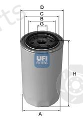  UFI part 23.231.00 (2323100) Oil Filter