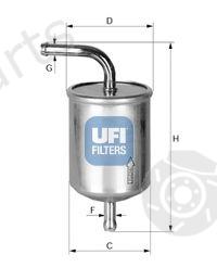  UFI part 31.530.00 (3153000) Fuel filter