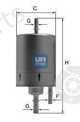  UFI part 31.831.00 (3183100) Fuel filter