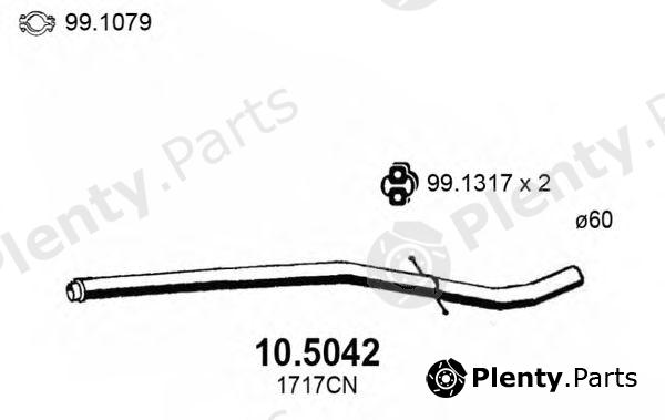  ASSO part 10.5042 (105042) Exhaust Pipe