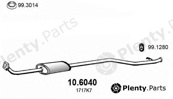  ASSO part 10.6040 (106040) Middle Silencer