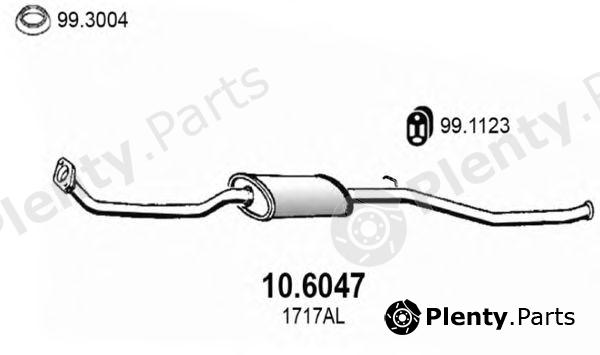  ASSO part 10.6047 (106047) Middle Silencer