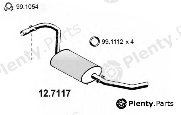  ASSO part 12.7117 (127117) End Silencer