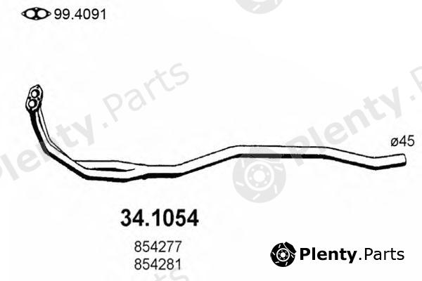  ASSO part 34.1054 (341054) Exhaust Pipe