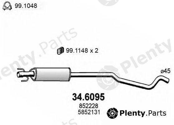  ASSO part 34.6095 (346095) Middle Silencer