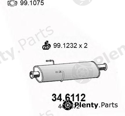  ASSO part 34.6112 (346112) Middle Silencer