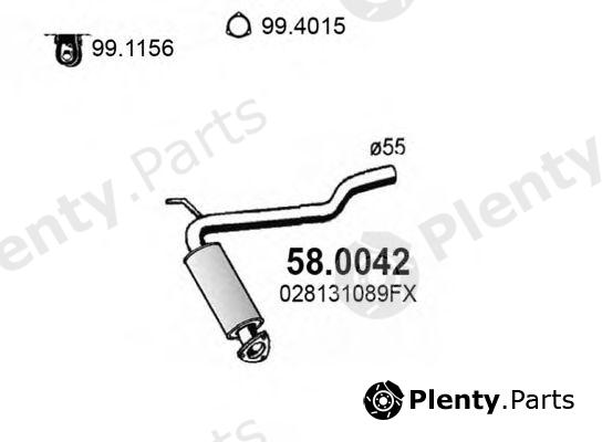  ASSO part 58.0042 (580042) Catalytic Converter