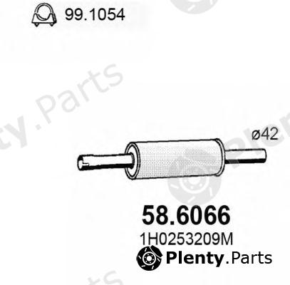  ASSO part 58.6066 (586066) Middle Silencer