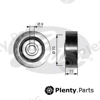  GATES part T36297 Deflection/Guide Pulley, v-ribbed belt
