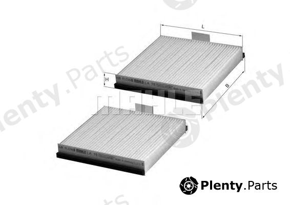  KNECHT part LA76/S (LA76S) Filter, interior air