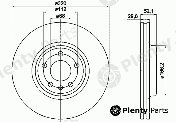  TEXTAR part 92160003 Brake Disc