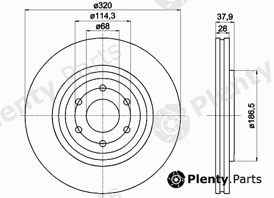  TEXTAR part 92164400 Brake Disc