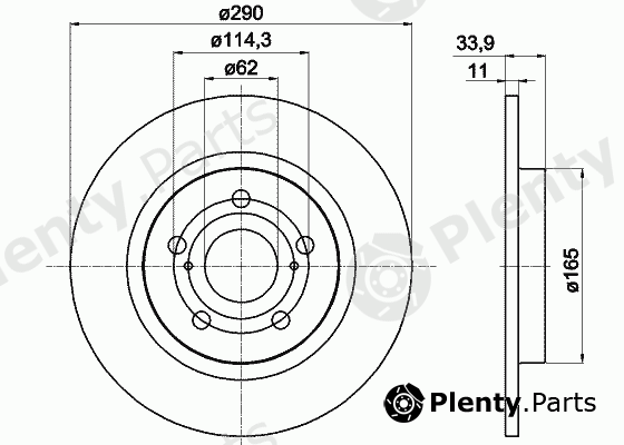  TEXTAR part 92195200 Brake Disc