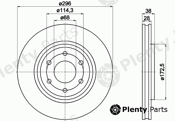  TEXTAR part 92199600 Brake Disc