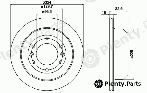  TEXTAR part 92203900 Brake Disc