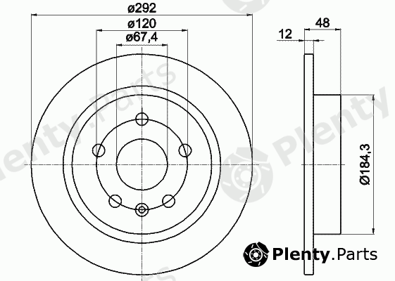  TEXTAR part 92222903 Brake Disc