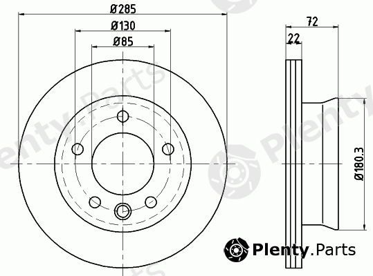  TEXTAR part 93127800 Brake Disc