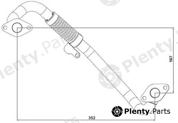  WAHLER part 665104D Pipe, EGR valve