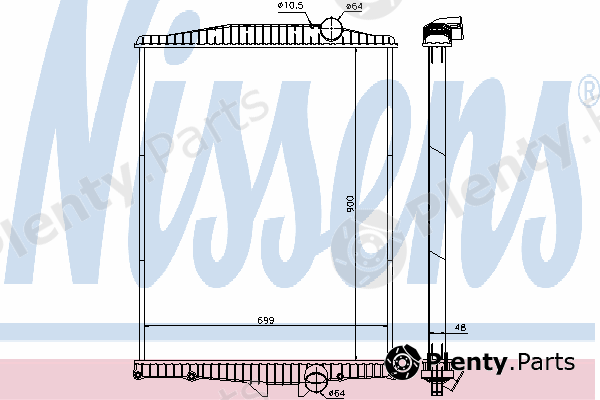  NISSENS part 654630 Radiator, engine cooling