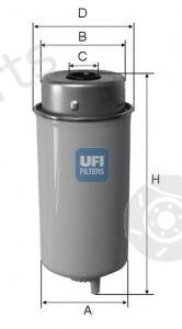  UFI part 24.432.00 (2443200) Fuel filter