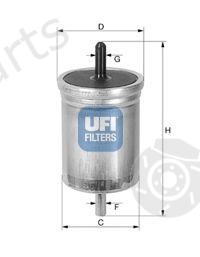  UFI part 31.513.00 (3151300) Fuel filter