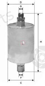  SOFIMA part S1575B Fuel filter
