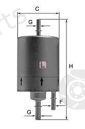  SOFIMA part S1830B Fuel filter