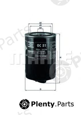 MAHLE ORIGINAL part OC51OF Oil Filter