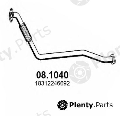  ASSO part 08.1040 (081040) Exhaust Pipe