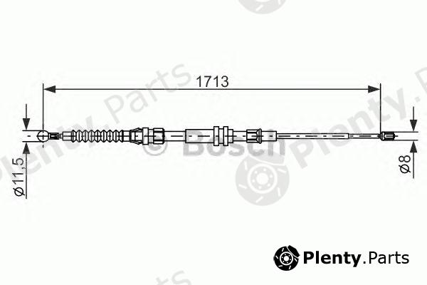  BOSCH part 1987477203 Cable, parking brake