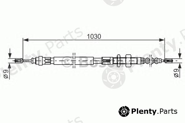  BOSCH part 1987477491 Cable, parking brake
