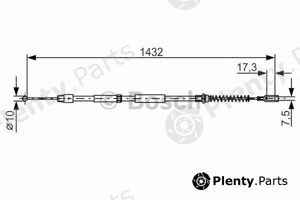  BOSCH part 1987482034 Cable, parking brake