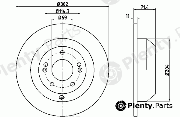  TEXTAR part 92223403 Brake Disc