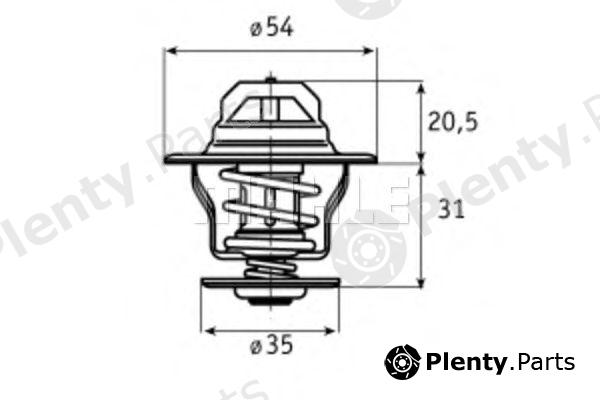  BEHR THERMOT-TRONIK part TX1387D Thermostat, coolant