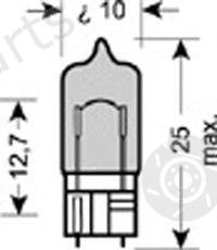  OSRAM part 2825HCBI-02B (2825HCBI02B) Bulb, glove box light