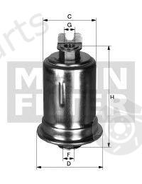  MANN-FILTER part WK614/36X (WK61436X) Fuel filter