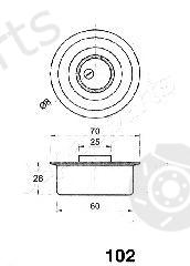  JAPANPARTS part BE-102 (BE102) Tensioner, timing belt