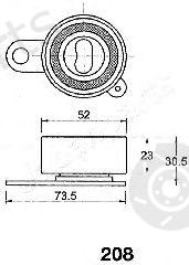  JAPANPARTS part BE-208 (BE208) Tensioner, timing belt
