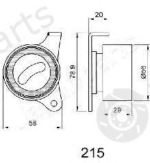  JAPANPARTS part BE-215 (BE215) Tensioner, timing belt